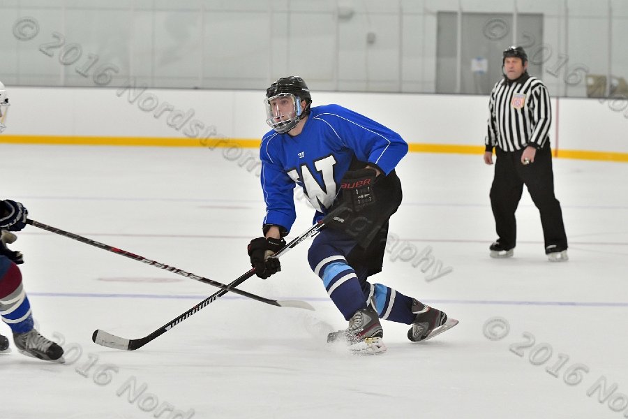 Wheaton College Men\'s Ice Hockey vs Middlesex Community College. - Photo By: KEITH NORDSTROM